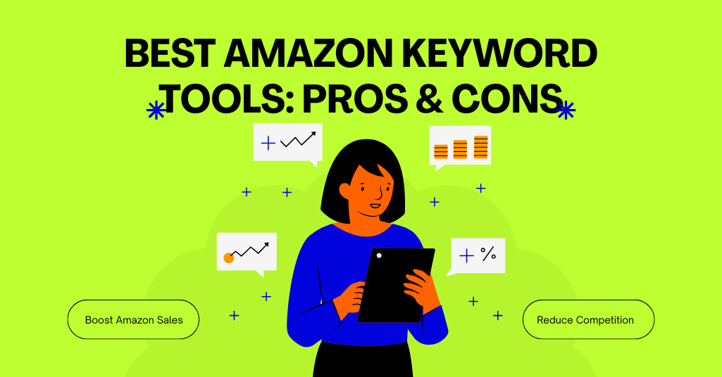 Comparison of the best Amazon keyword research tools, their pros, cons, and sales-boosting features.